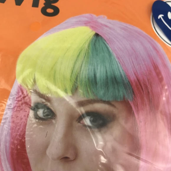 Adult Size Rainbow Wig Halloween Costume Theater - Picture 3 of 4